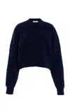 Ulla Johnson Vanessa Eyelet Cotton Pullover In Navy