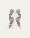 Ulla Johnson Vanna Jacquard Peplum Tank Top In Multi