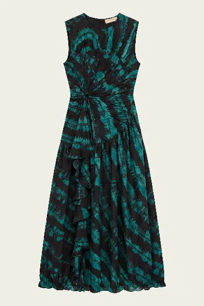 Ulla Johnson Veda Shibori Dyed Dress In Malachite