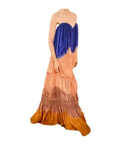 Ulla Johnson Veil Strapless Silk Gown In Motid