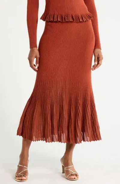 Ulla Johnson Vera Midi Skirt In Copper