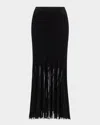 Ulla Johnson Vera Pleated Maxi Skirt In Noir