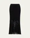 Ulla Johnson Vera Pleated Maxi Skirt In Noir