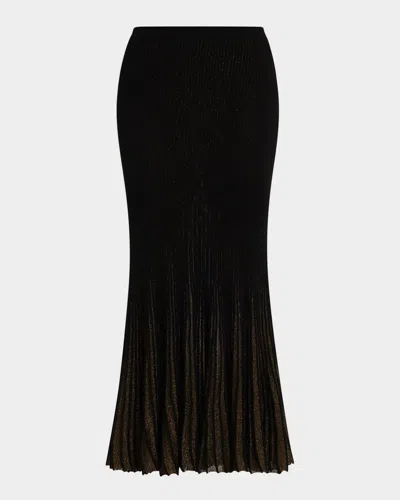 Ulla Johnson Vera Sparkly Knit Midi Skirt In Black