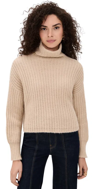 Ulla Johnson Veron Alpaca Knit Turtleneck Pullover Dune In Neutral