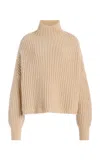 Ulla Johnson Veron Alpaca Knit Turtleneck Top In Nude