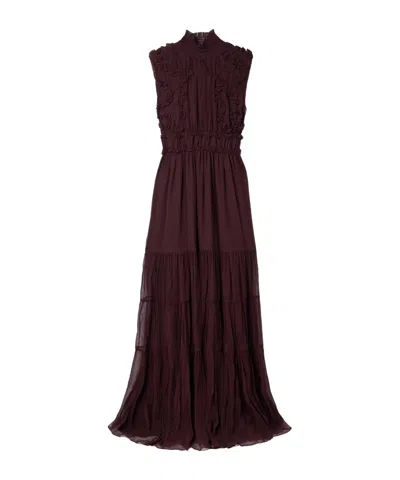 Ulla Johnson Verona Pleated Dress In Brown