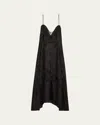 Ulla Johnson Vesna Embroidered Silk Midi Dress In Noir