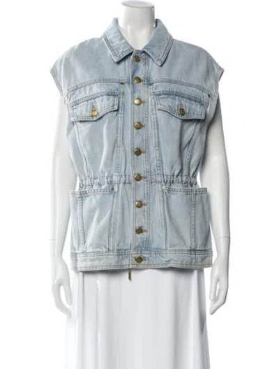 Pre-owned Ulla Johnson Vest In Blue