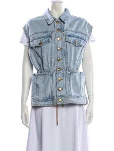 Pre-owned Ulla Johnson Vest In Blue