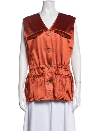 Pre-owned Ulla Johnson Vest In Orange