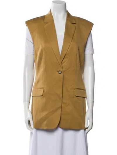 Pre-owned Ulla Johnson Vest W/ Tags In Yellow