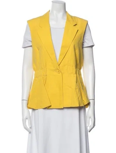 Pre-owned Ulla Johnson Vest W/ Tags In Yellow