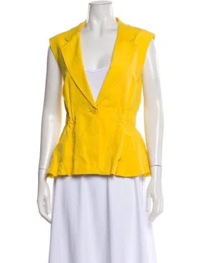 Pre-owned Ulla Johnson Vest In Yellow