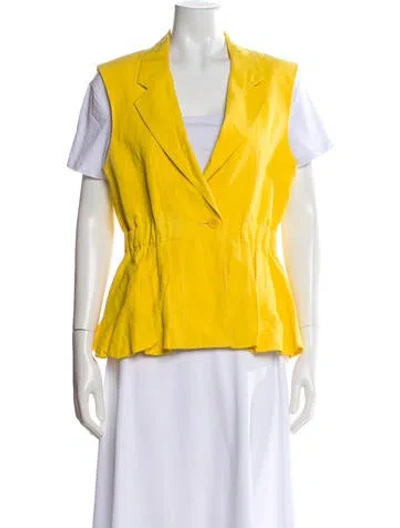 Pre-owned Ulla Johnson Vest In Yellow