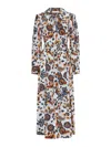 Ulla Johnson Floral Print Midi Shirt Dress