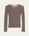 Ulla Johnson Vianca Long Sleeve Knit Pullover In Gray