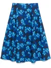 Ulla Johnson Vianne Midi Skirt In Blue
