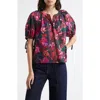 Ulla Johnson Vienne Floral Print Puff Sleeve Top In Hibiscus
