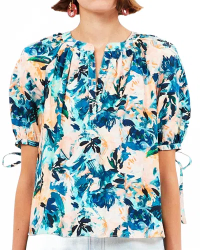 Ulla Johnson Vienne Tie Cuffs Blouse In Delphinium In Blue