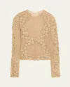 Ulla Johnson Viola Crochet Knit Top In Neutral