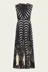 Ulla Johnson Violeta Pleated Sleeveless Midi Dress In Eclipse In Multi