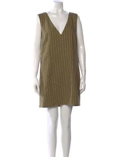 Pre-owned Ulla Johnson Virgin Wool Mini Dress In Green