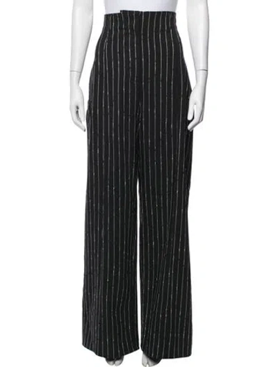Pre-owned Ulla Johnson Virgin Wool Wide Leg Pants In Black