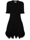 Ulla Johnson Vittoria Fringe Dress In Onx Onyx