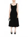 Ulla Johnson Vivi Midi Dress In Noir In Black