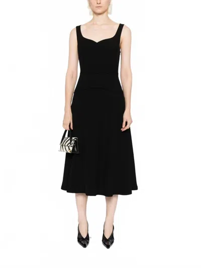 Ulla Johnson Vivi Midi Dress In Noir In Black