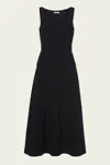 Ulla Johnson Vivi Sweetheart Neckline Midi Dress In Noir In Black