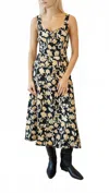 Ulla Johnson Vivi Sweetheart Neckline Midi Dress In Tourmaline In Multi
