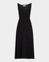Ulla Johnson Vivi Sweetheart Sleeveless Midi Dres In Black