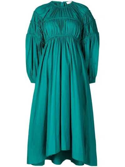 Ulla Johnson Viviana Smocked Dress In Verdigris