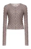 Ulla Johnson Vivienne Patterned Merino-wool Cardigan In Gray