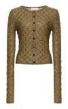 Ulla Johnson Vivienne Patterned Merino-wool Cardigan In Brown