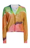 Ulla Johnson Vivienne Printed Cotton-blend Cardigan In Multi