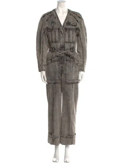 Pre-owned Ulla Johnson V-neck Jumpsuit In Black