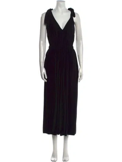 Pre-owned Ulla Johnson V-neck Jumpsuit In Black