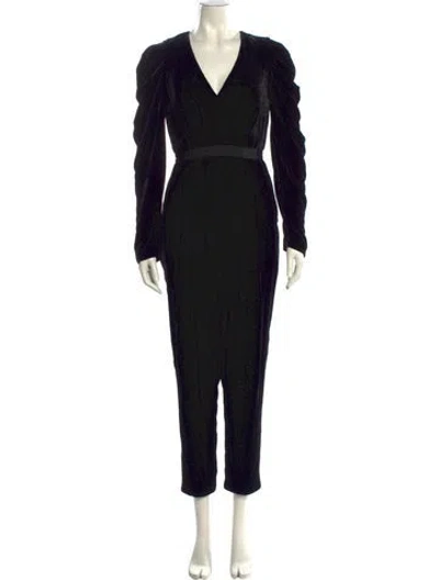 Pre-owned Ulla Johnson V-neck Jumpsuit In Black