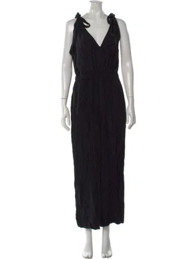 Pre-owned Ulla Johnson V-neck Jumpsuit In Black