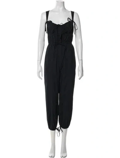 Pre-owned Ulla Johnson V-neck Jumpsuit In Black