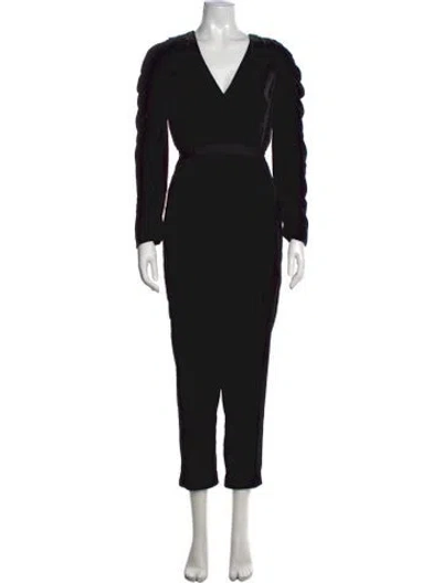 Pre-owned Ulla Johnson V-neck Jumpsuit In Black