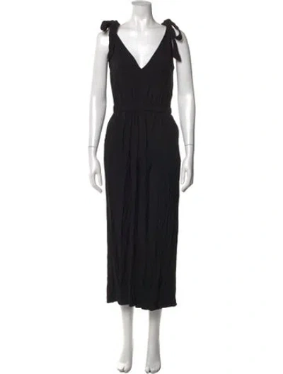 Pre-owned Ulla Johnson V-neck Jumpsuit In Black