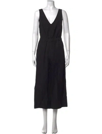 Pre-owned Ulla Johnson V-neck Jumpsuit In Black