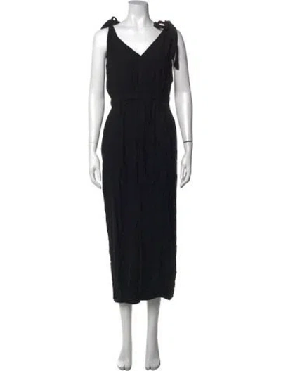 Pre-owned Ulla Johnson V-neck Jumpsuit In Black