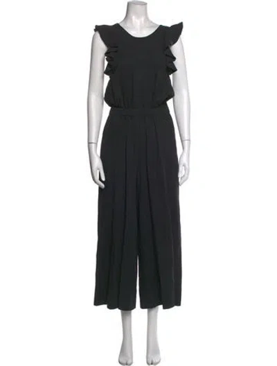 Pre-owned Ulla Johnson V-neck Jumpsuit In Black