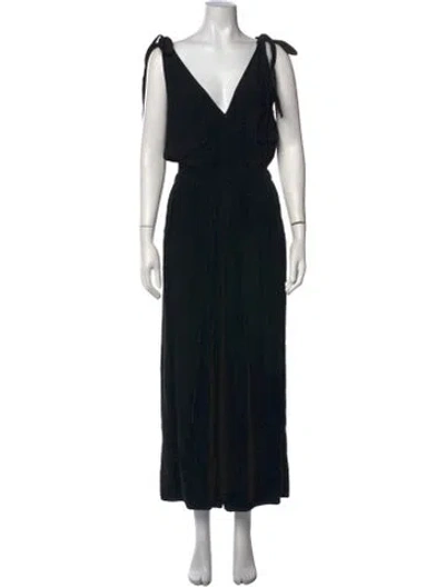 Pre-owned Ulla Johnson V-neck Jumpsuit In Black