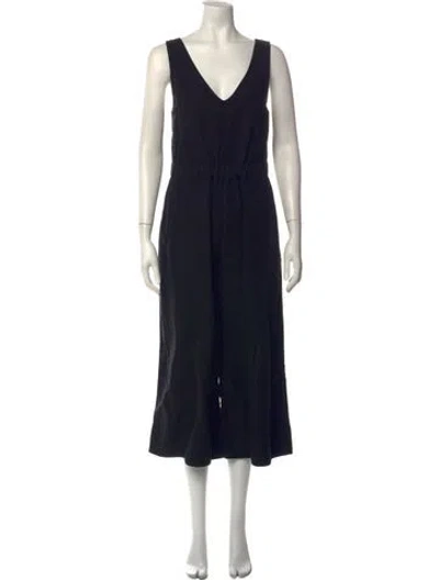 Pre-owned Ulla Johnson V-neck Jumpsuit In Black